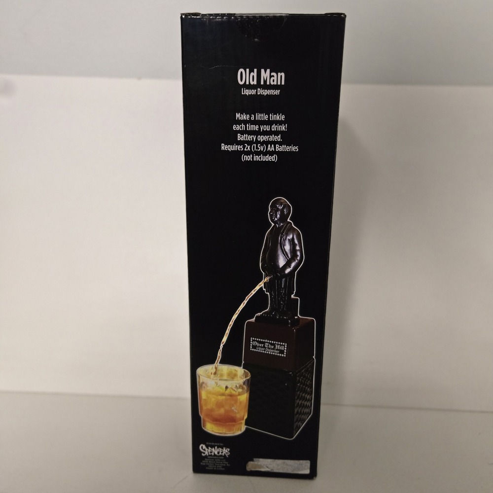 Spencers Old Man Battery Operated Liquor Dispenser Dad Father Gag Gift NEW